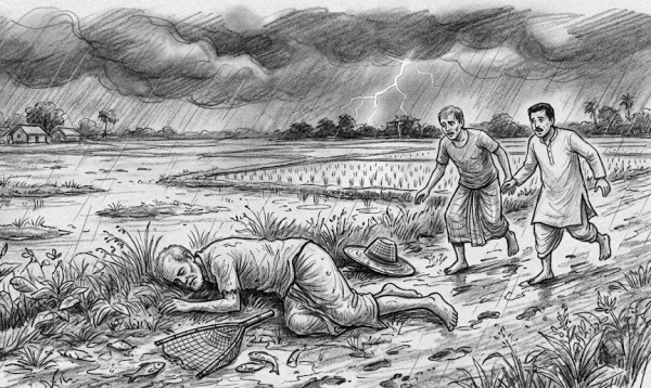 যশোরে মাছ ধরতে গিয়ে বজ্রপাতে কৃষকের মৃত্যু