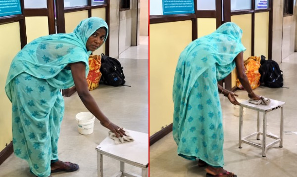 ভারতে রোগীর মাকে দিয়ে হাসপাতালের মেঝে মোছানোর অভিযোগ