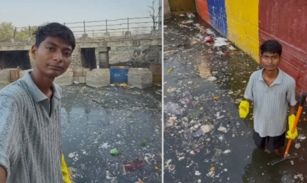 ভারতে ৮ মাস ধরে বিট্টুর পরিষ্কার করা নদী ফের আবর্জনার স্তূপ