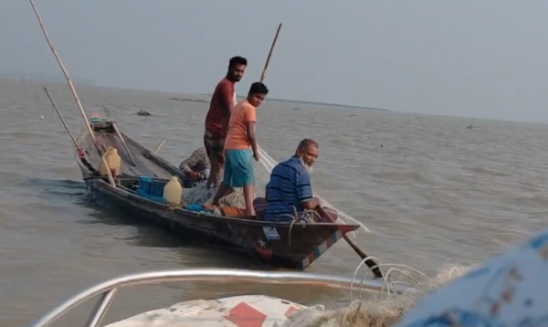 বরিশালে মা ইলিশ রক্ষায় নদীতে অভিযান, জব্দ মাছ গেল এতিমখানায়