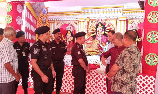 ময়মনসিংহে পূজামণ্ডপ পরিদর্শনে এসআরবি-১৪, নিরাপত্তা জোরদার